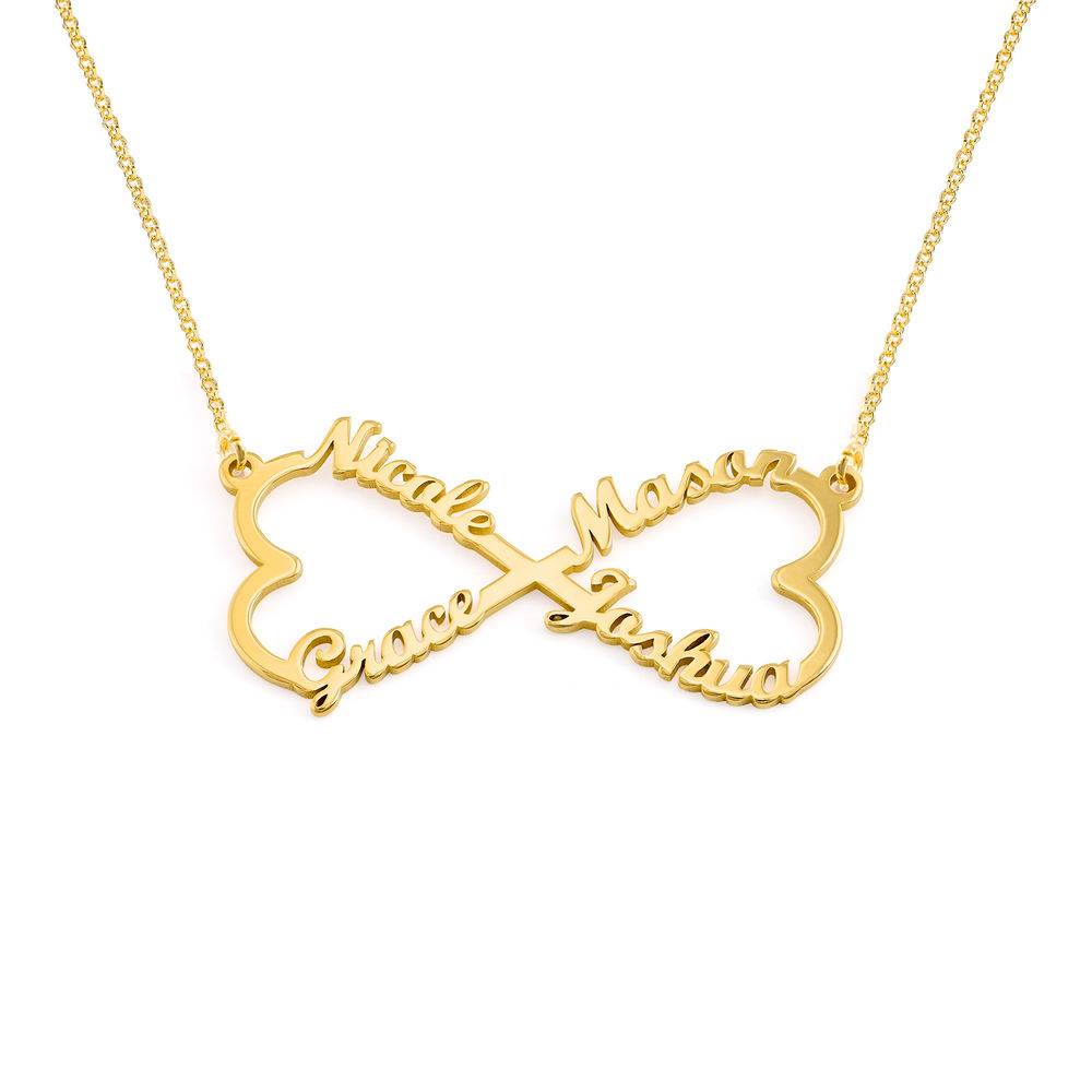 18k Gold Vermeil Infinity 4 Names Necklace-1 product photo