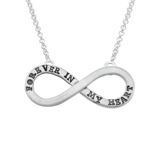 3D Infinity Sterling Silver Necklace product photo