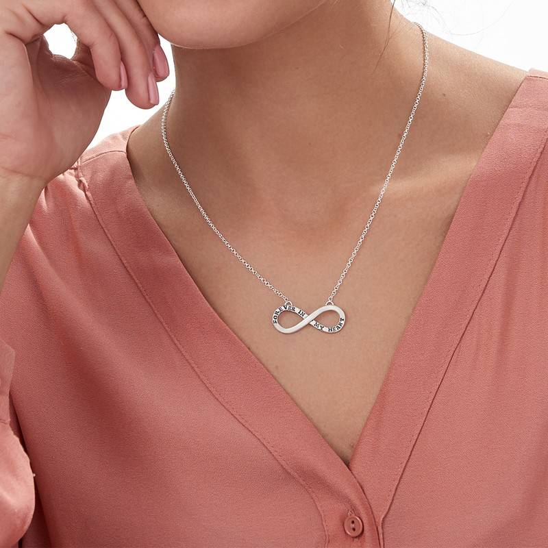 3D Infinity Sterling Silver Necklace-1 product photo