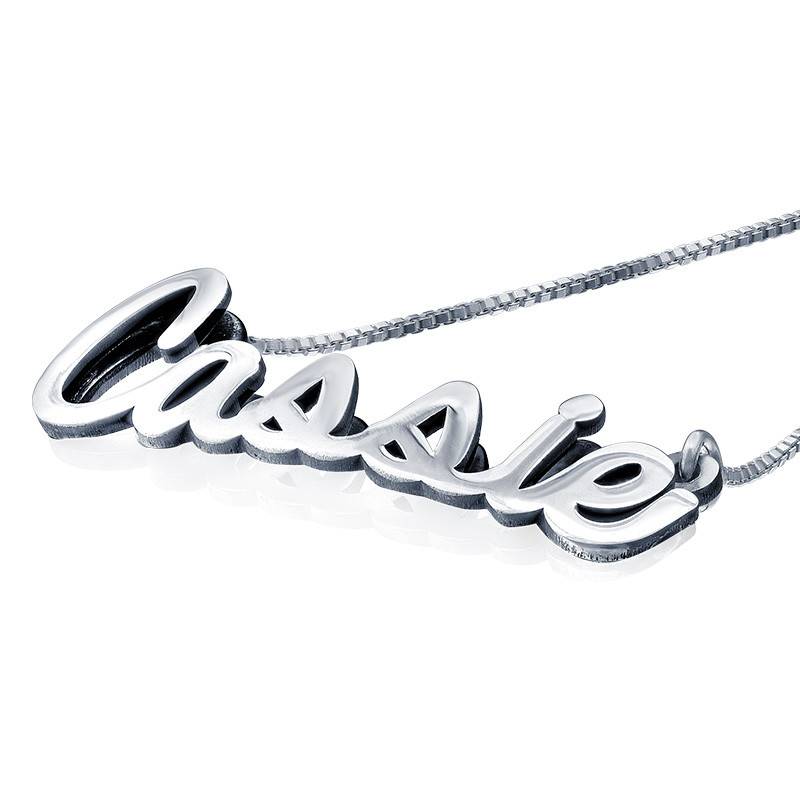 3D Name Necklace in Sterling Silver-2 product photo