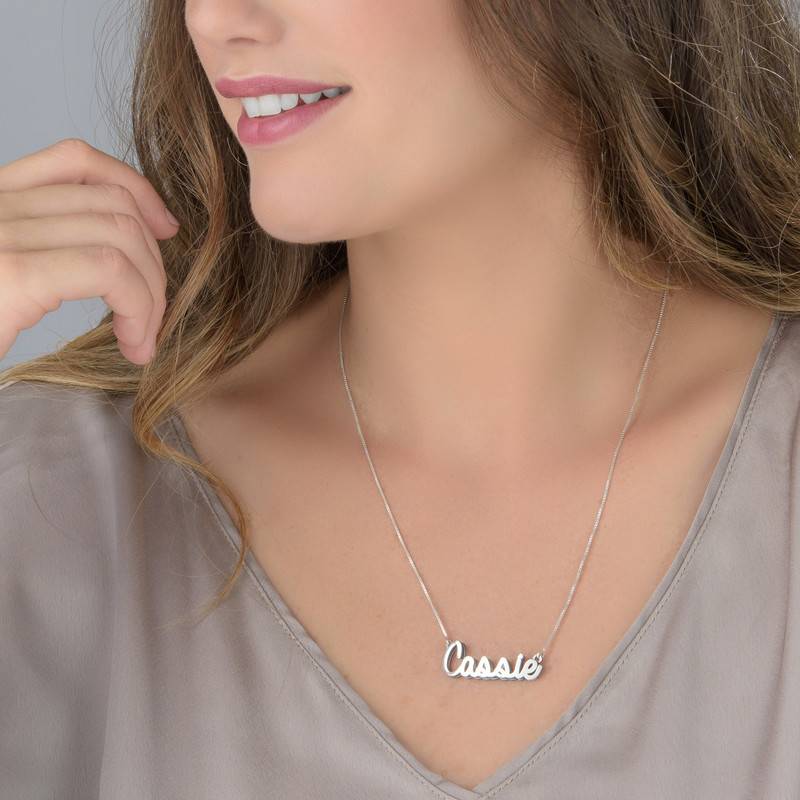3D Name Necklace in Sterling Silver-3 product photo