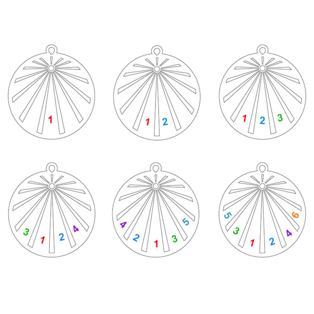 Engraved Circle Family Necklace with Diamond - Sterling Silver-6 product photo