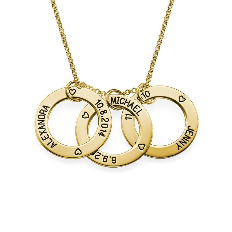 Family Rings Necklace In Gold Plating-1 product photo