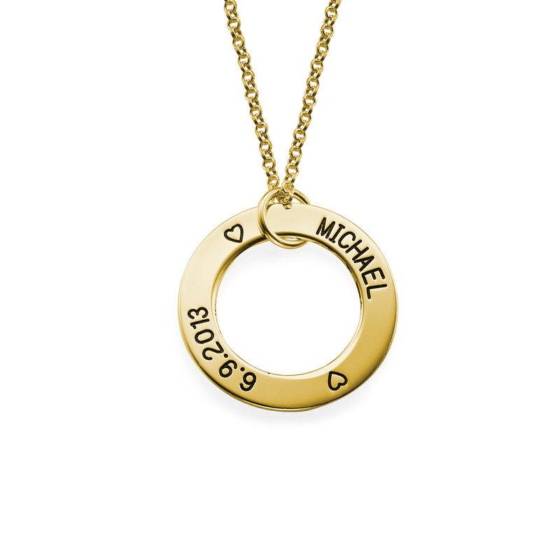 Family Rings Necklace In Gold Plating-2 product photo