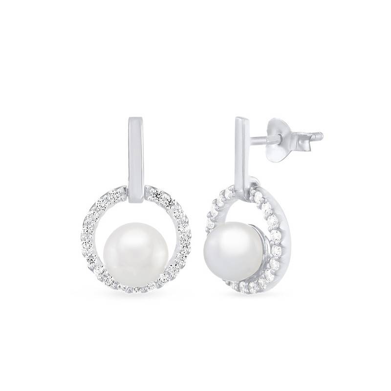 Eternity Pearl Earrings-1 product photo
