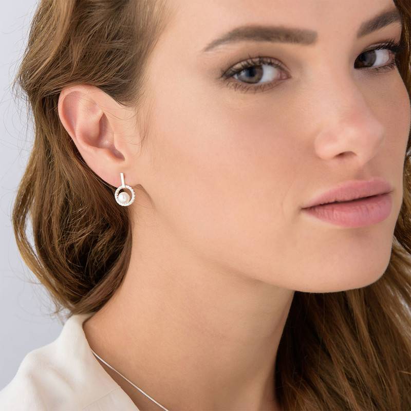 Eternity Pearl Earrings-3 product photo