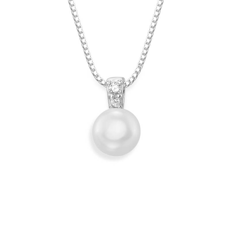Everlasting pearl Necklace With Cubic Zirconia-2 product photo