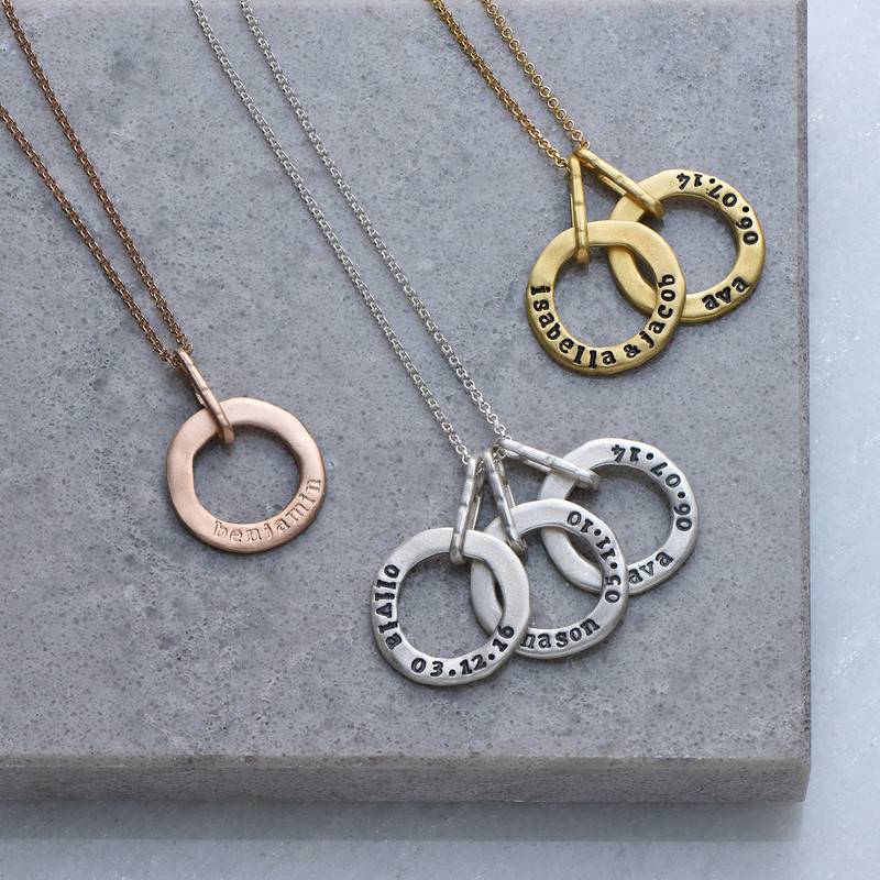 Halo Gold Plated Stamped Necklace-4 product photo