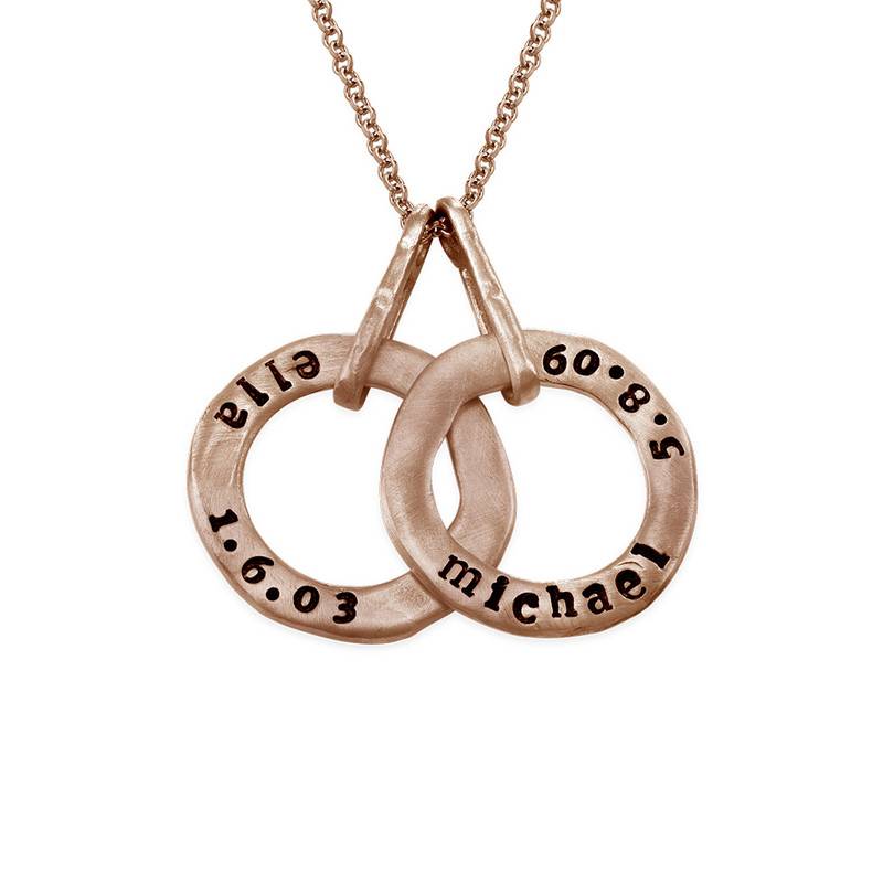 Halo Rose Gold Plated Stamped Necklace - 1 Disc-2 product photo