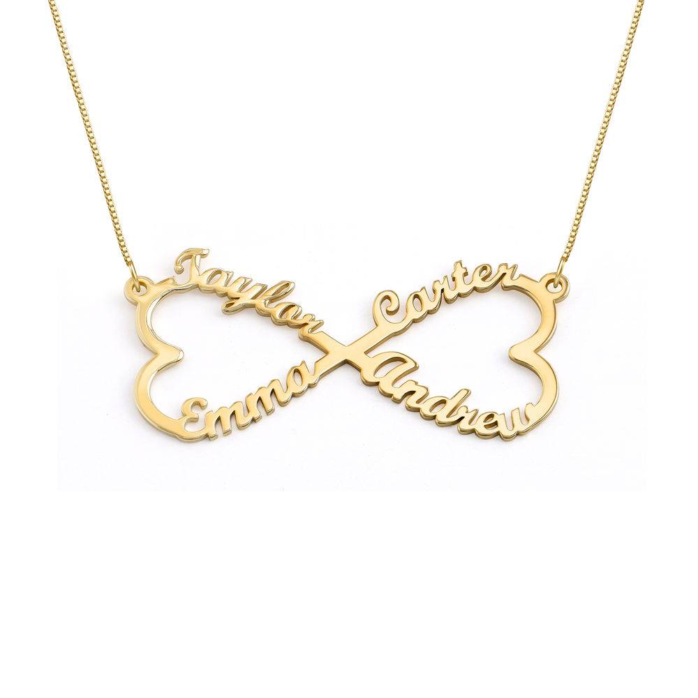 Infinity 4 Names Necklace - 10K Yellow Gold-1 product photo