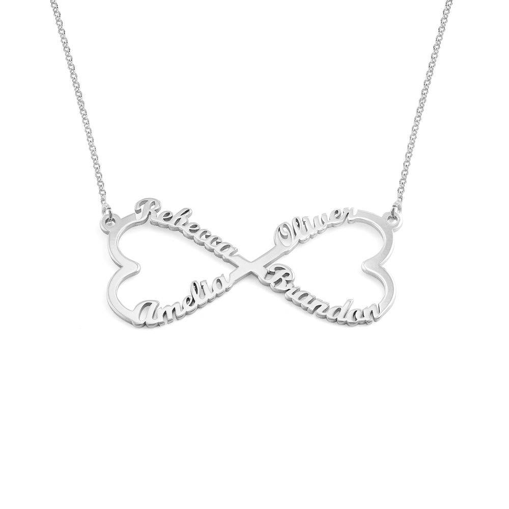Sterling Silver Infinity 4 Names Necklace-1 product photo