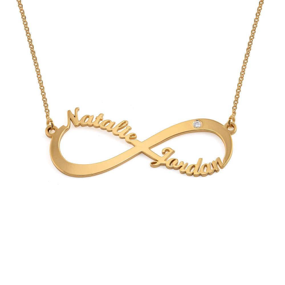 Infinity Name In 10K Yellow Gold Necklace With Diamond-1 product photo