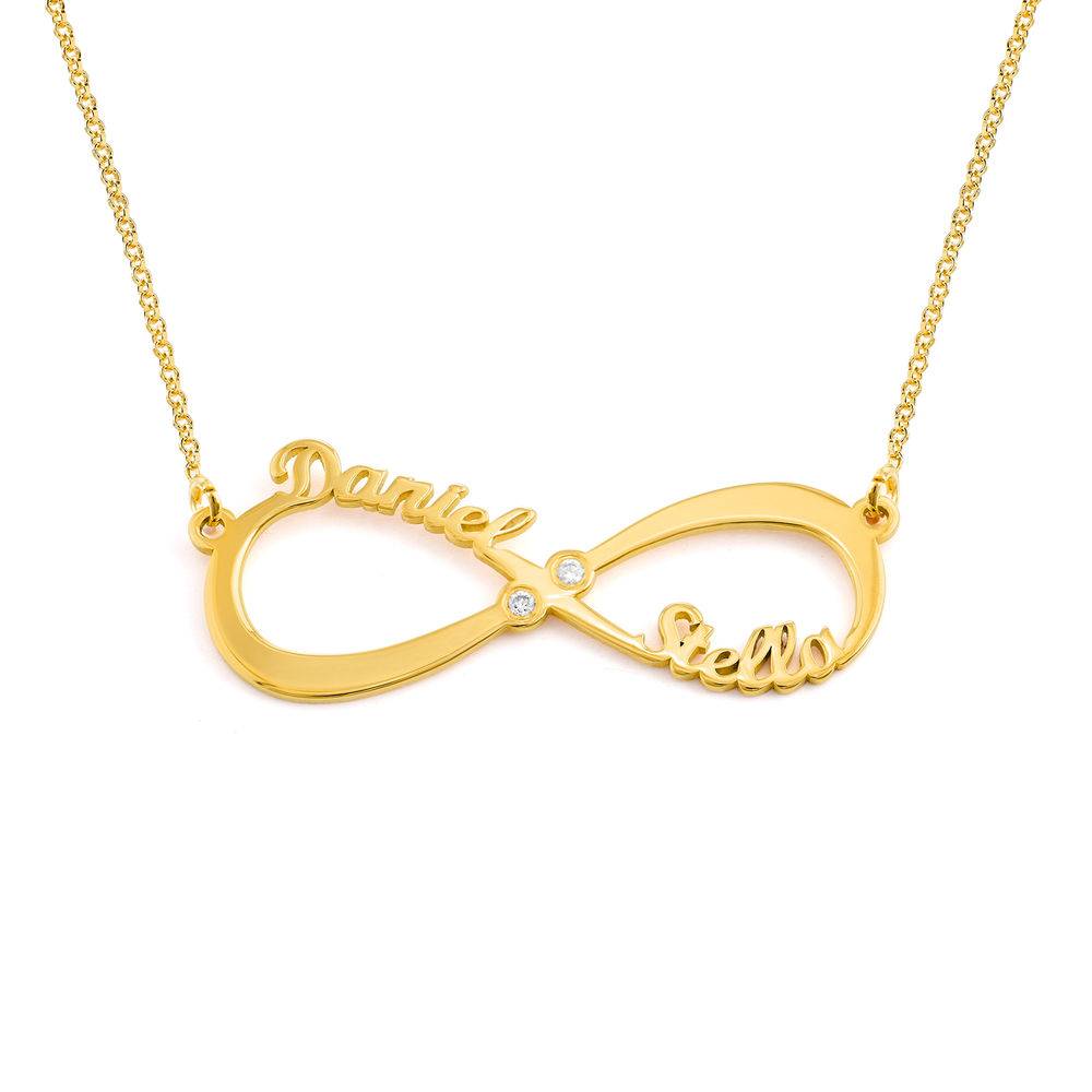 Infinity Name Necklace With Diamonds - Gold Plated-1 product photo