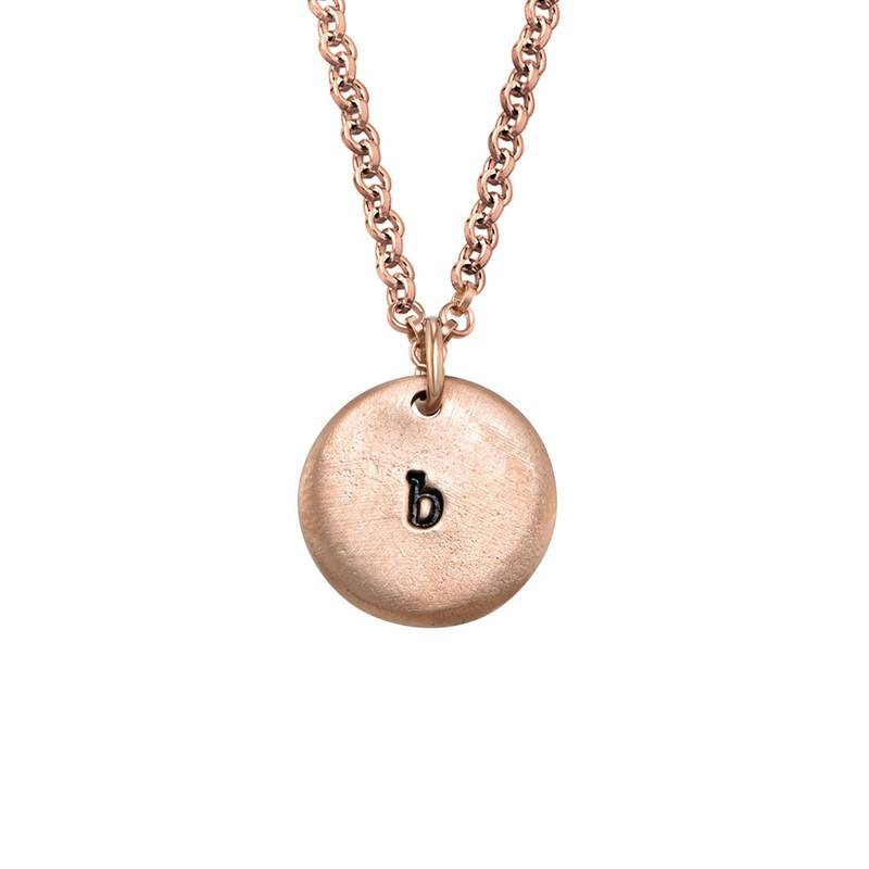 Initial Rose Gold Plated Stamped Charm-2 product photo