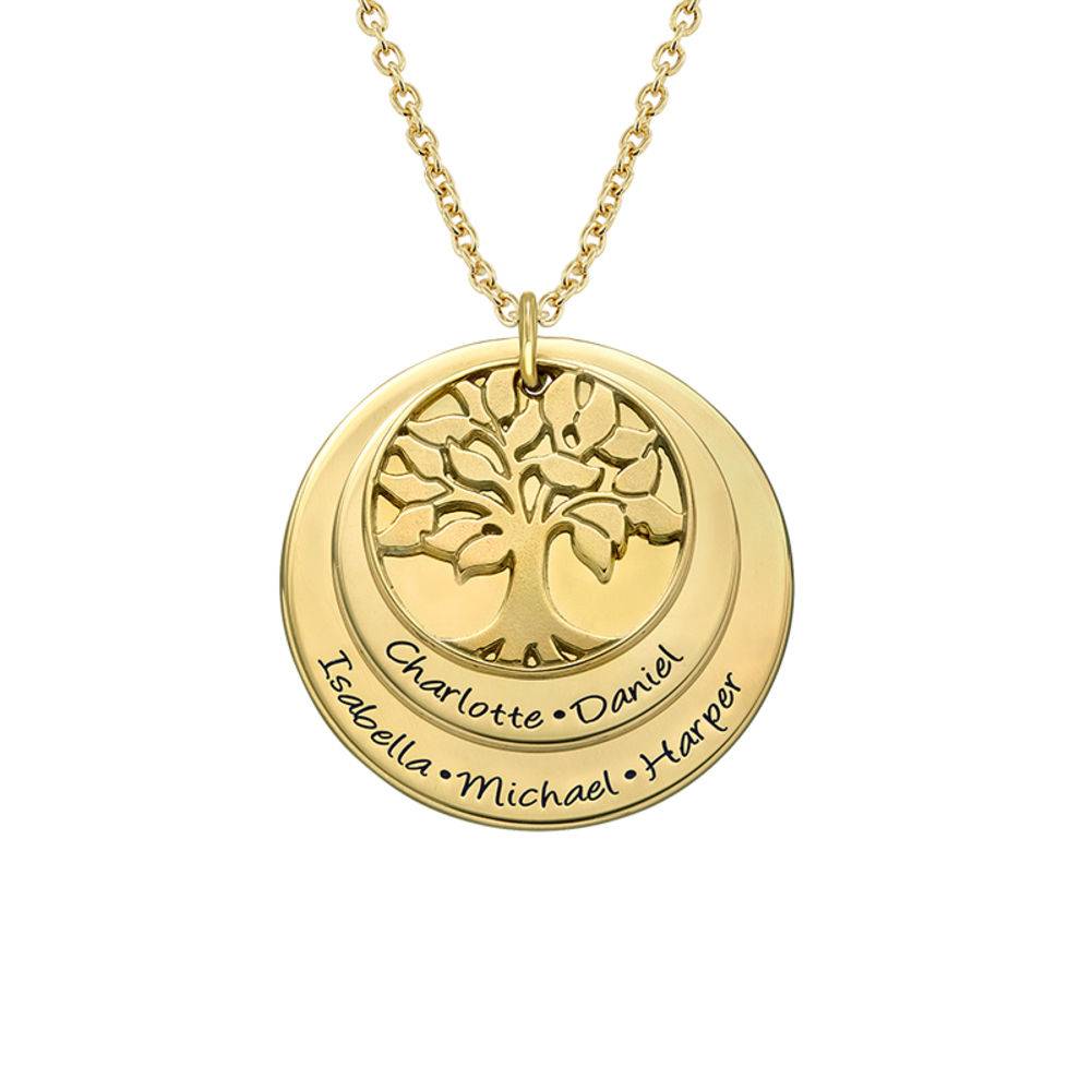 Multiple Disc Family Tree Necklace in Gold Plating-2 product photo