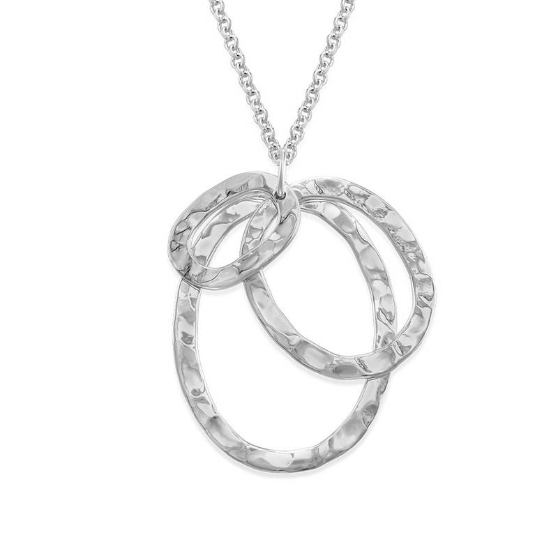 Multiple Circle Hammered Necklace-3 product photo
