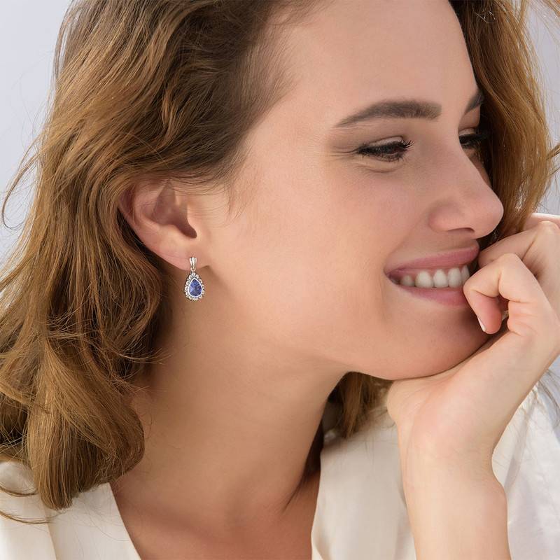 Night Sky Sapphire Earrings-3 product photo