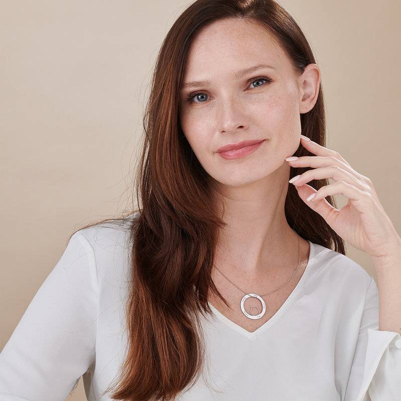 Personalized Love Circle in 10K White Gold-2 product photo