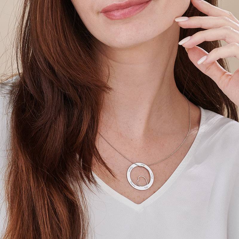 Personalized Love Circle in 10K White Gold-4 product photo