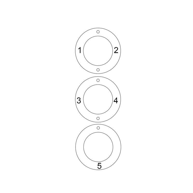 Personalized Vertical Hanging 3 Circles Necklace in Sterling Silver-3 product photo