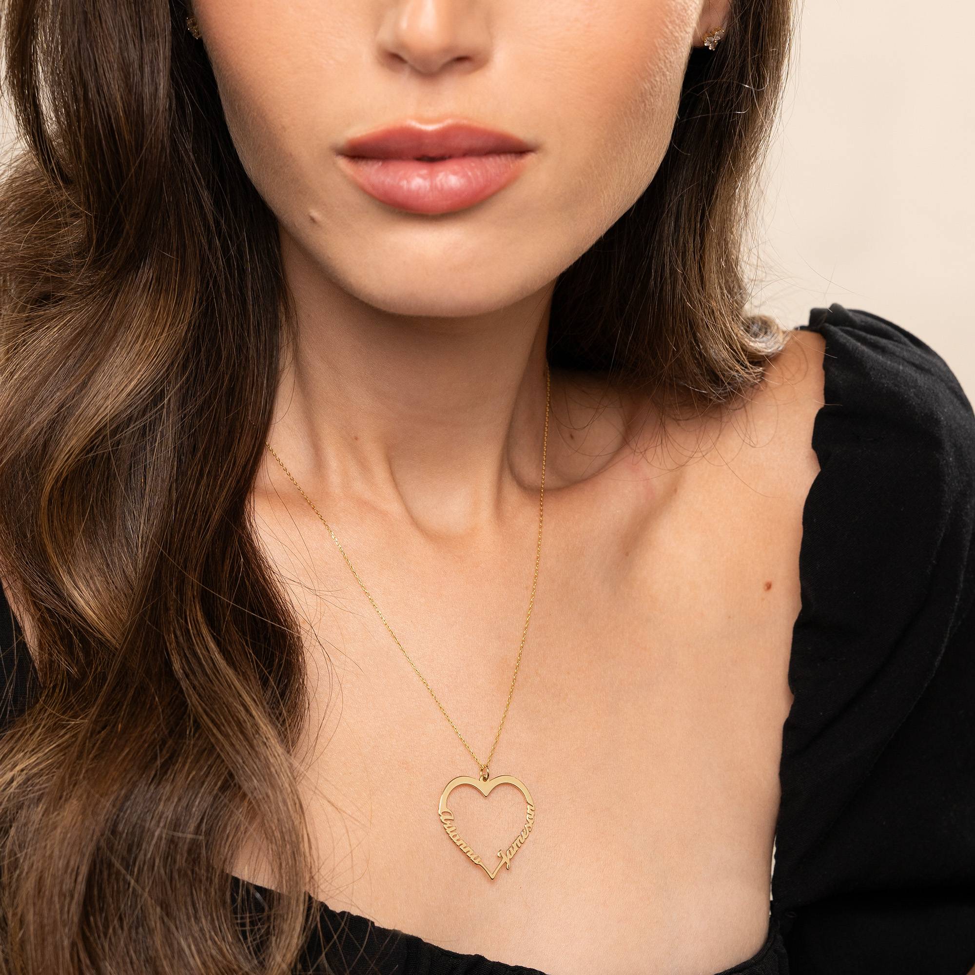 Custom Heart Necklace in 10K Gold-1 product photo