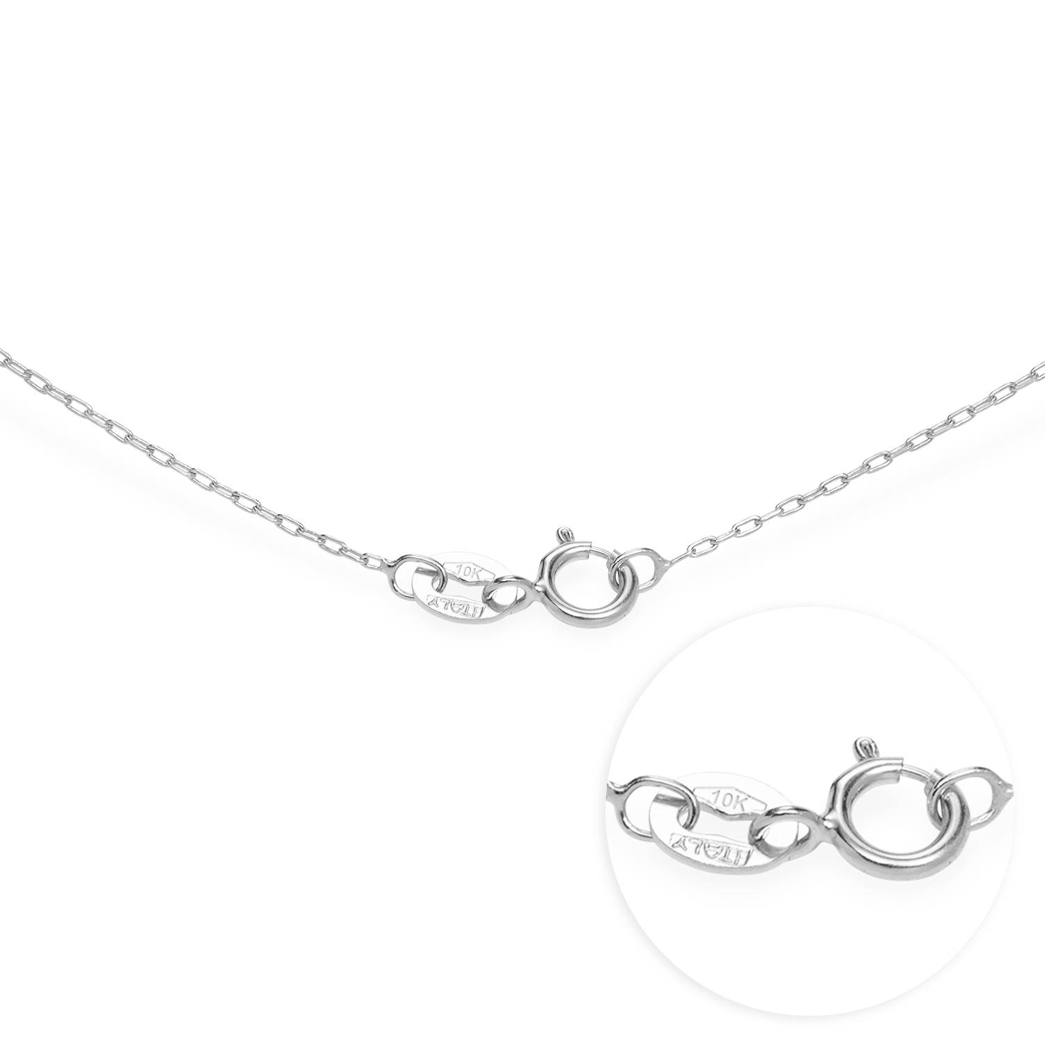 Custom Heart Necklace in 10K White Gold-3 product photo