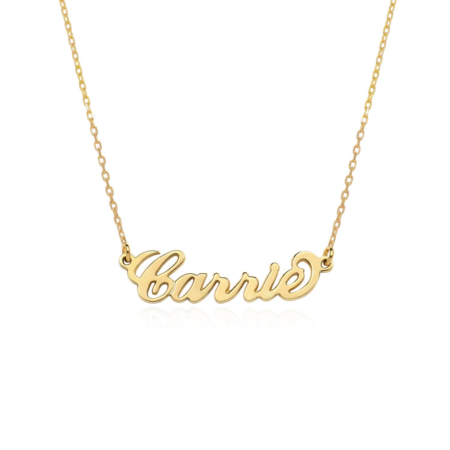 18k Gold-Plated Silver Carrie Name Necklace-1 product photo