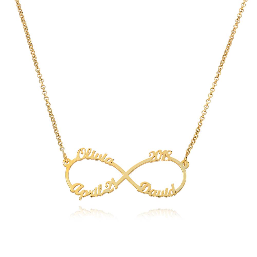 Personalized Family Infinity Necklace in Gold Plating product photo