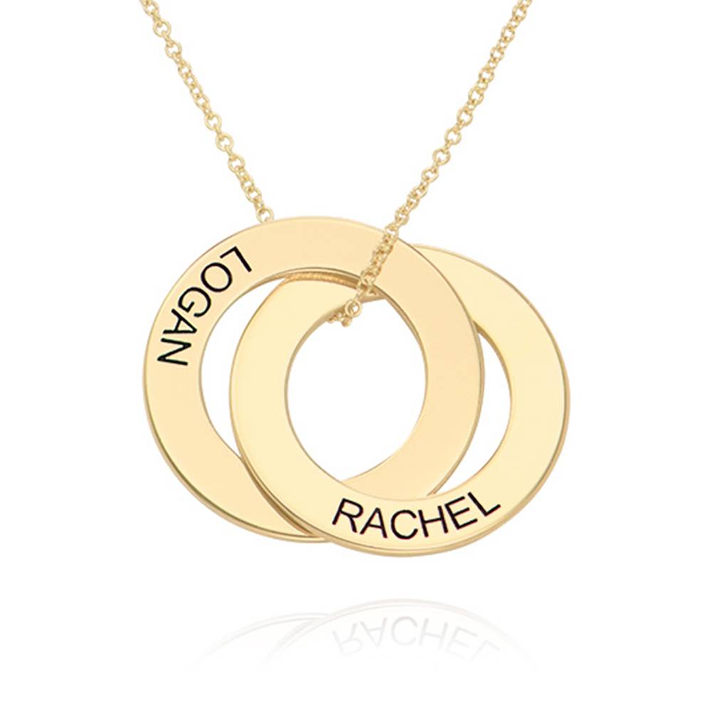 Russian Ring Necklace with 2 Rings - 10K Yellow Gold-4 product photo