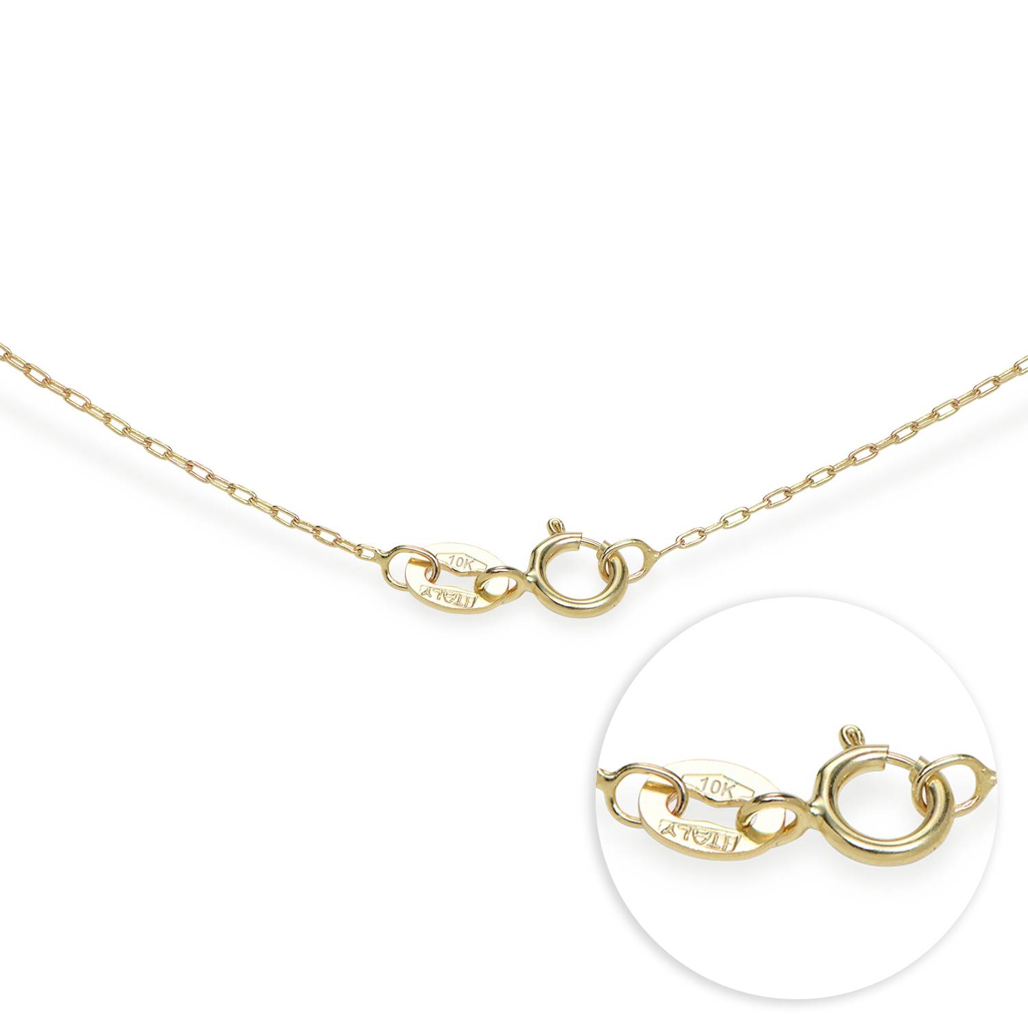 Russian Ring Necklace with 2 Rings - 10K Yellow Gold-2 product photo