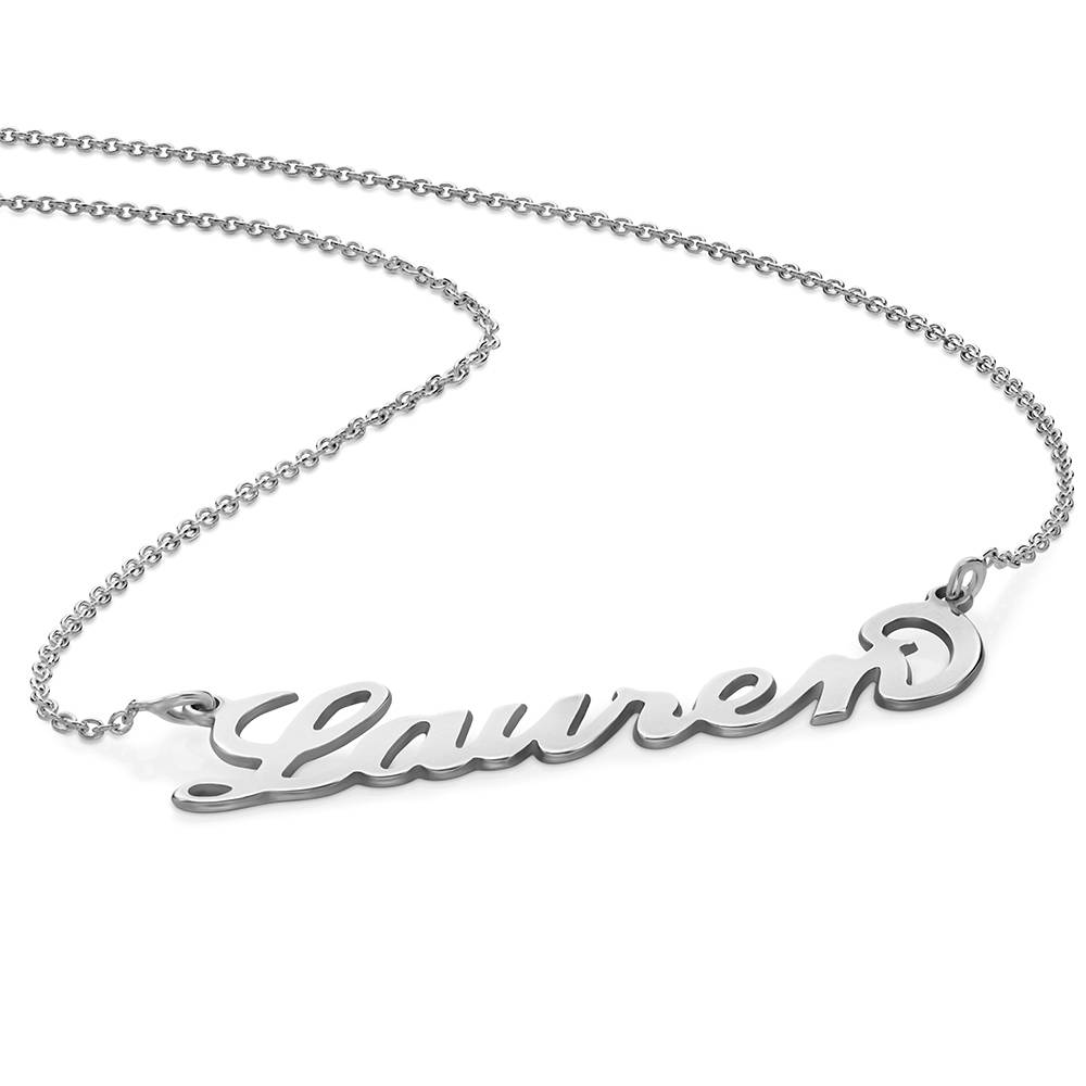 Silver Name Necklace - Carrie Style-2 product photo