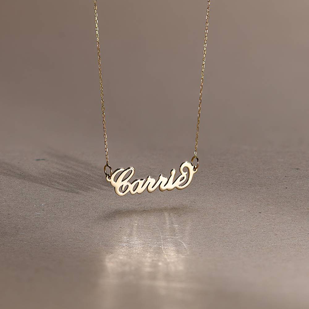 14k Gold Tiny Name Necklace-4 product photo