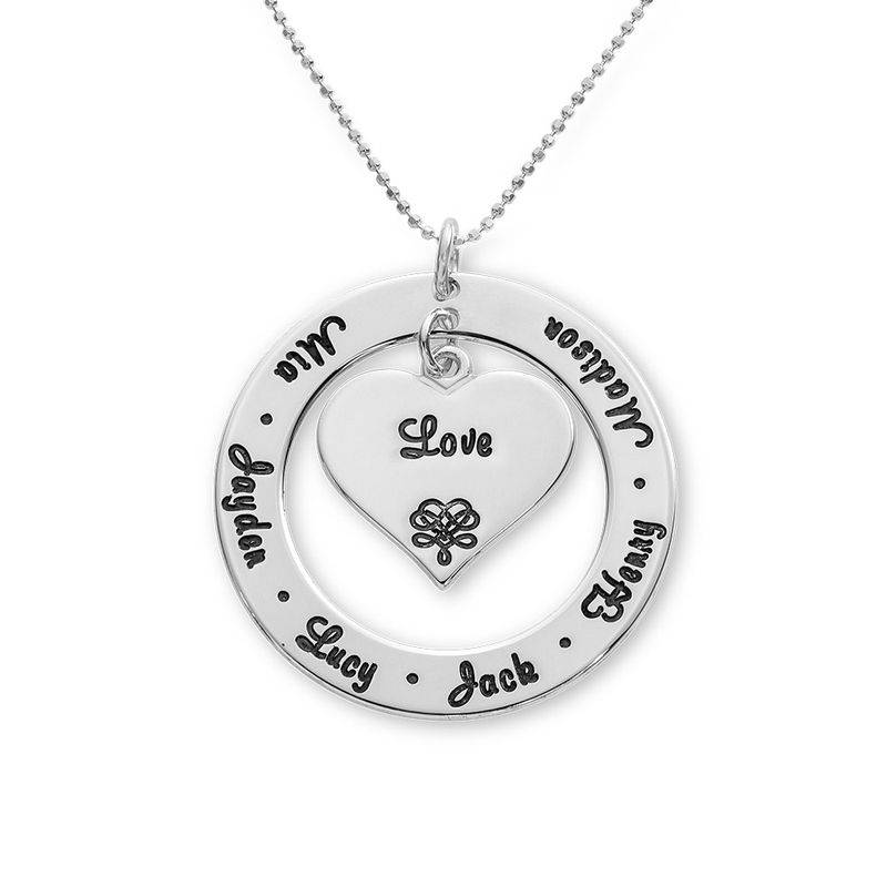 I Love You Mom Necklace - 10K White Gold-5 product photo