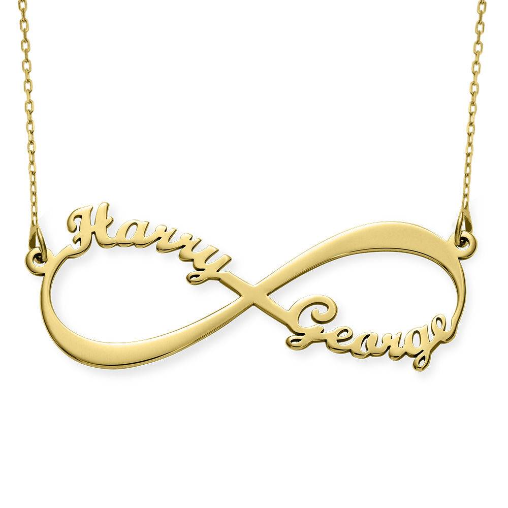 10K Yellow Gold Infinity Name Necklace-1 product photo