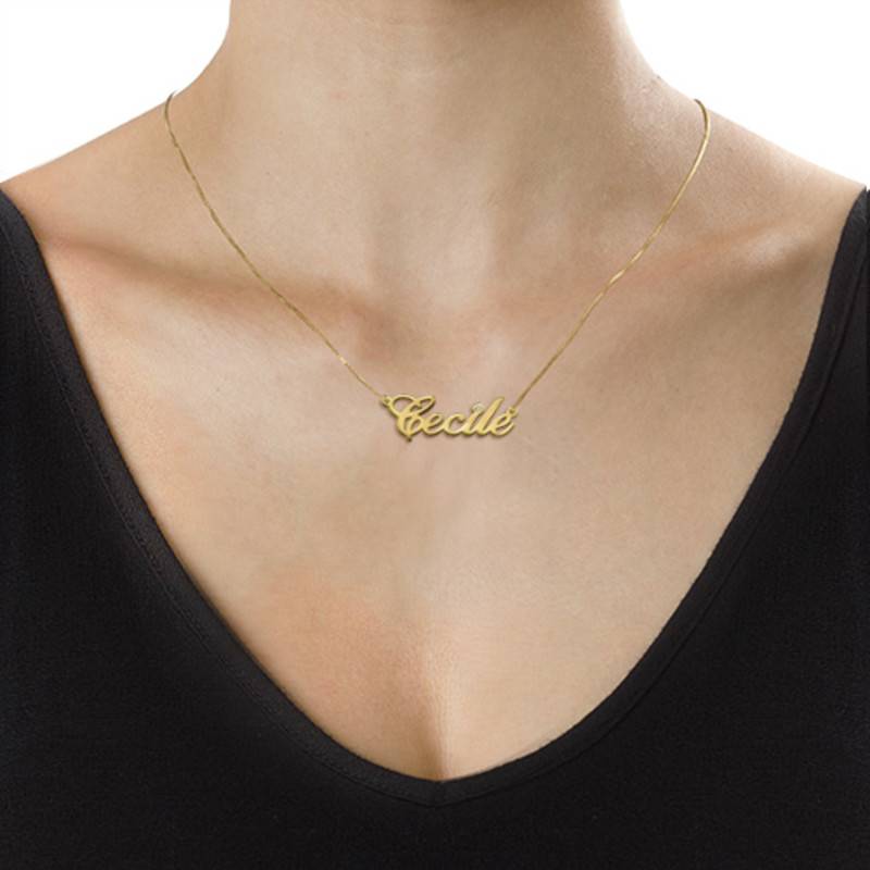 Name Necklace in 14K Gold with a Diamond-2 product photo