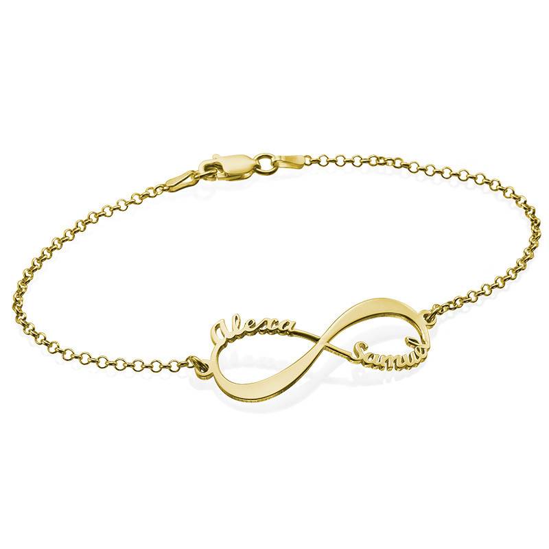 Infinity 2 Names Bracelet in 14K Gold-2 product photo