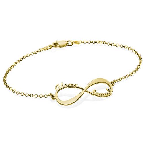 Infinity 2 Names Bracelet in 14K Gold product photo