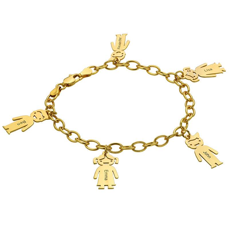 18k Gold Plated Engraved Kids Bracelet-3 product photo