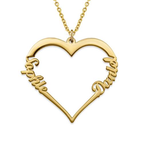 Custom Heart Necklace in 18K Gold Vermeil product photo