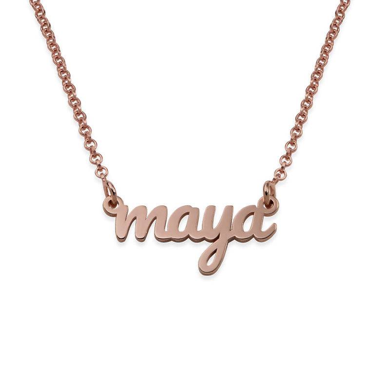 Signature Style Name Necklace in 18K Rose Gold Plating for Kids-4 product photo