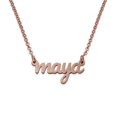Signature Style Name Necklace in 18K Rose Gold Plating for Kids product photo
