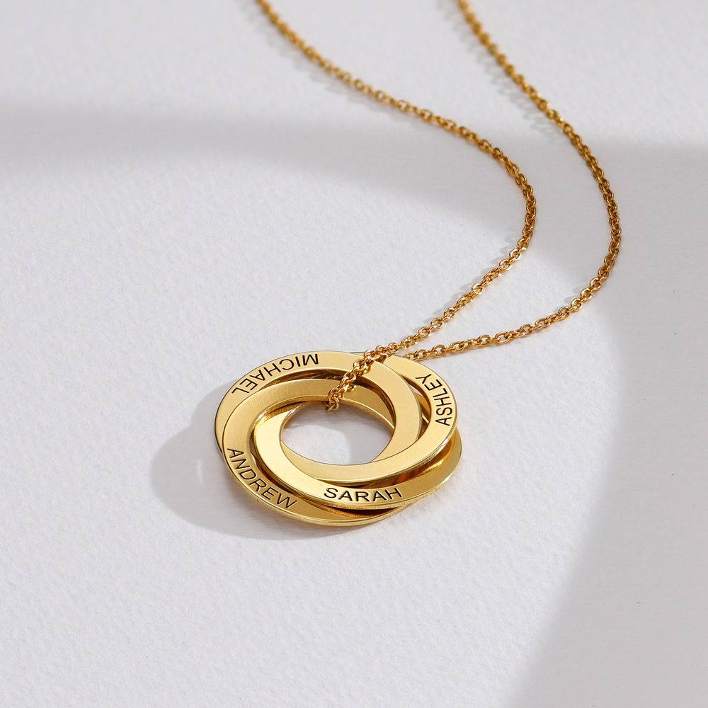 4 Russian Rings Necklace - Gold Plating-4 product photo