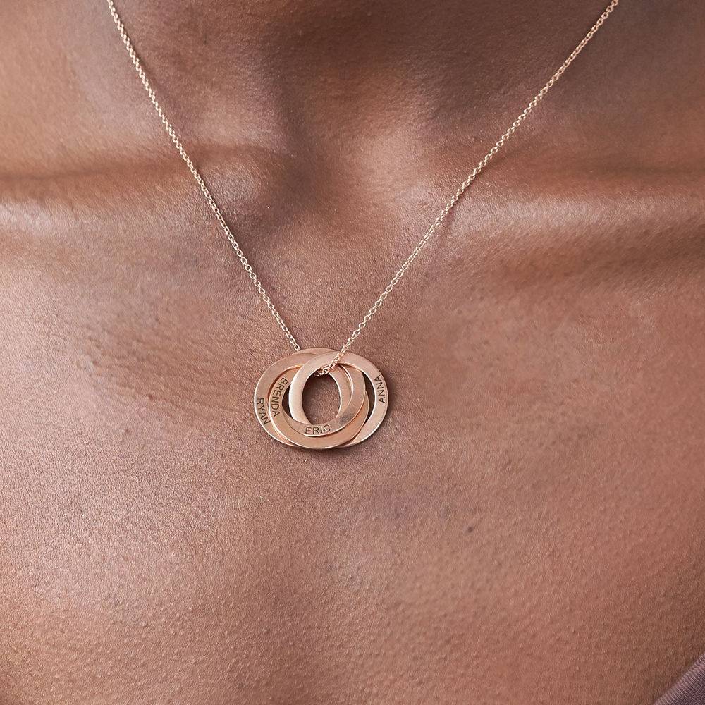 4 Russian Rings Necklace - Rose Gold Plating-4 product photo