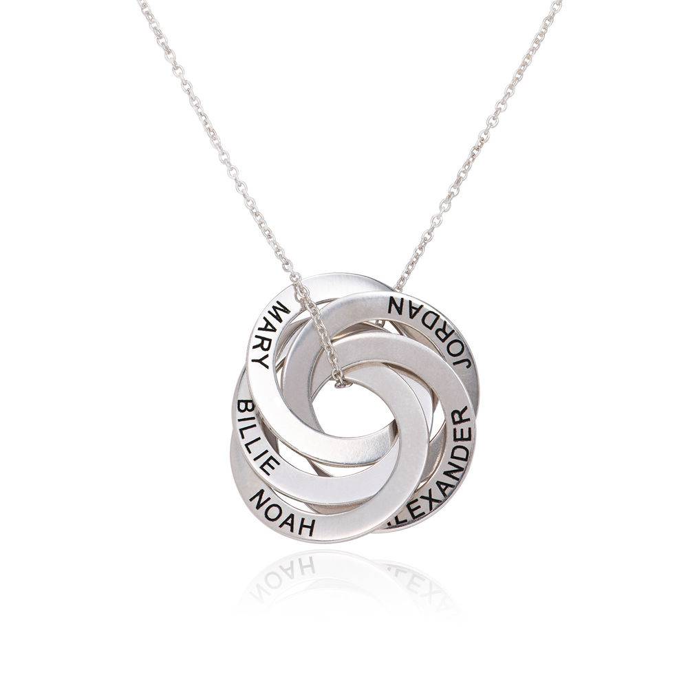 4 Russian Rings Necklace - Sterling Silver-2 product photo