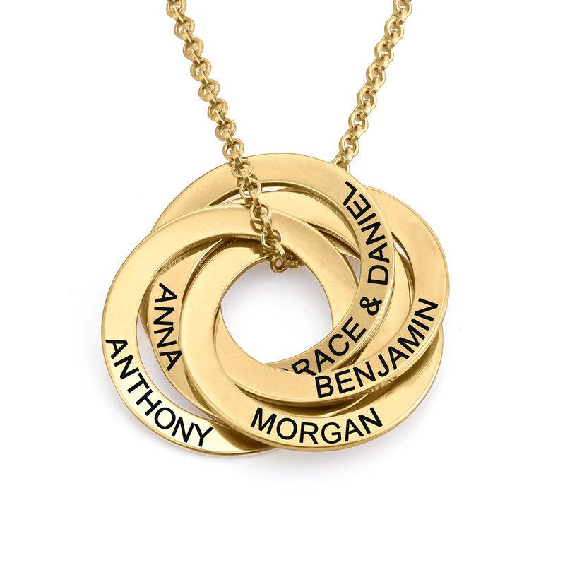 5 Russian Rings Necklace in 18k Gold Vermeil-3 product photo