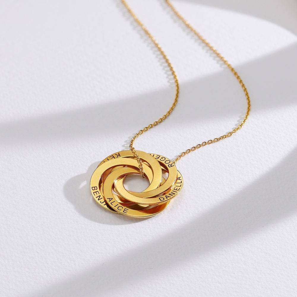 5 Russian Rings Necklace - Gold Plating-2 product photo