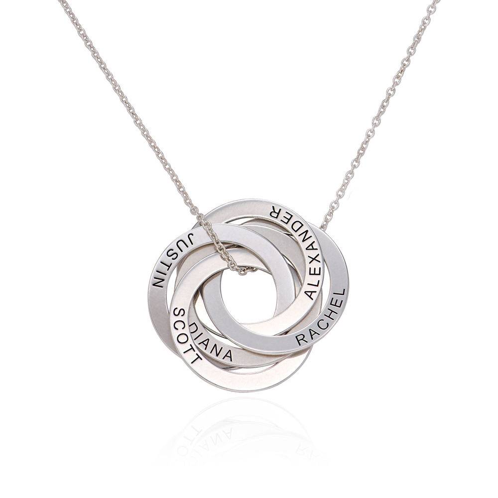 5 Russian Rings Necklace - Sterling Silver-2 product photo