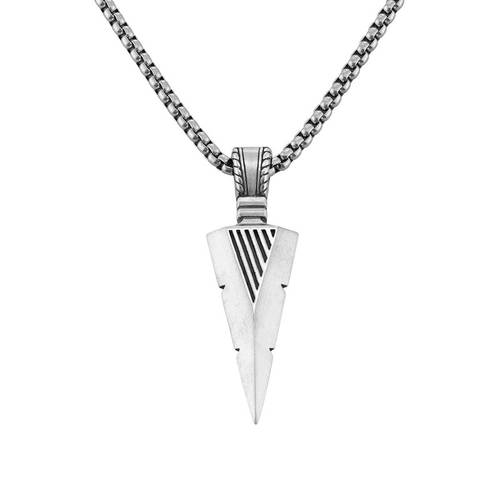 Men's Arrow Necklace in Sterling Silver product photo