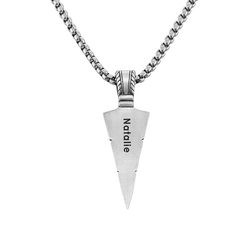 Men's Arrow Necklace in Sterling Silver-2 product photo