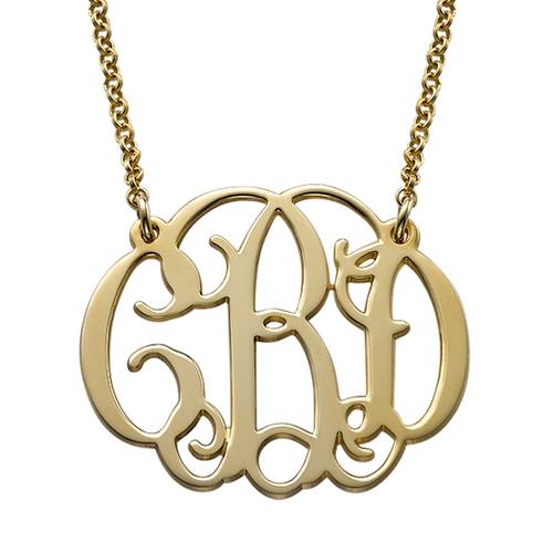 Monogram Necklace in Gold Plating product photo